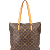 Louis Vuitton Canvas Monogram Cabas Mezzo Shoulder Bag