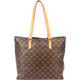 Louis Vuitton Canvas Monogram Cabas Mezzo Shoulder Bag