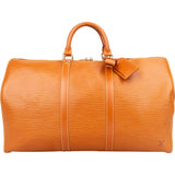 Louis Vuitton Cognac Epi Leather Keepall 50