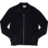 Hermès Black Strick Ribbed Zip-Up Cardigan (L)