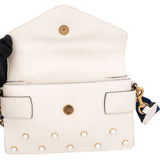 Gucci White Leather Queen Margaret Bee Crossbody Bag