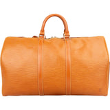 Louis Vuitton Cognac Epi Leather Keepall 50