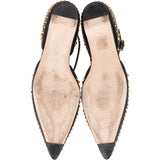 Gucci Black Leather Spikes Ballerinas (37)