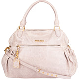 Miu Miu Rose Leather City Handbag