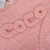 Chanel Rose Tweed Coco Set (D 34 / FR 36)