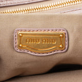 Miu Miu Rose Leather City Handbag