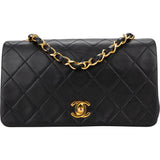 Chanel Quilted Lambskin 24K Gold Single Flap Crossbody Bag