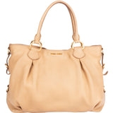 Miu Miu Beige Leather City Handbag