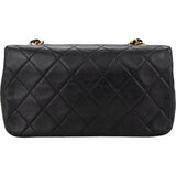Chanel Quilted Lambskin 24K Gold Single Flap Crossbody Bag