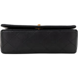 Chanel Quilted Lambskin 24K Gold Single Flap Crossbody Bag