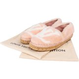 Louis Vuitton Pink Shearling Espadrilles (37)