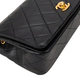 Chanel Quilted Lambskin 24K Gold Single Flap Crossbody Bag