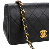 Chanel Quilted Lambskin 24K Gold Single Flap Crossbody Bag