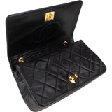 Chanel Quilted Lambskin 24K Gold Single Flap Crossbody Bag