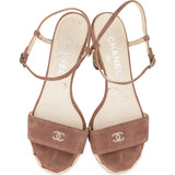 Chanel Suede CC Heels (36)