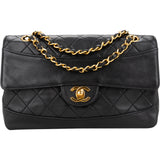 Chanel Quilted Lambskin 24K Gold Single Flap Crossbody Bag