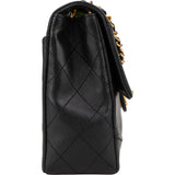Chanel Quilted Lambskin 24K Gold Single Flap Crossbody Bag