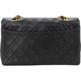 Chanel Quilted Lambskin 24K Gold Single Flap Crossbody Bag