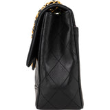 Chanel Quilted Lambskin 24K Gold Single Flap Crossbody Bag