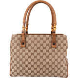 Gucci GG Monogram Bamboo Handbag