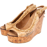 Chanel Cork CC Espadrilles Shoes (36,5)