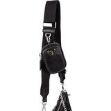 Prada Soft Leather Triangle Re-Edition Crossbody Bag