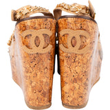 Chanel Cork CC Espadrilles Shoes (36,5)