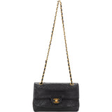 Chanel Quilted Lambskin 24K Gold Single Flap Crossbody Bag
