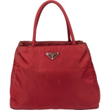 Prada Rouge Nylon Triangle Handbag