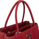 Prada Rouge Nylon Triangle Handbag