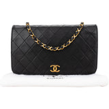Chanel Quilted Lambskin 24K Gold Single Flap Crossbody Bag