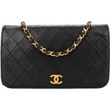 Chanel Quilted Lambskin 24K Gold Single Flap Crossbody Bag