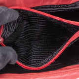 Prada Rouge Nylon Triangle Handbag
