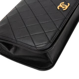 Chanel Quilted Lambskin 24K Gold Single Flap Crossbody Bag