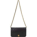 Chanel Quilted Lambskin 24K Gold Single Flap Crossbody Bag