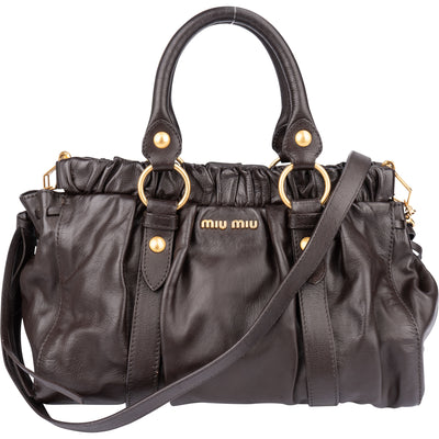 Miu Miu Classic Leather City Handbag