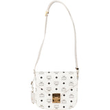 MCM White Visetos Monogram Patricia Crossbody Bag