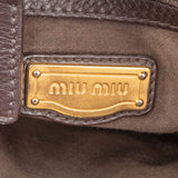 Miu Miu Classic Leather City Handbag