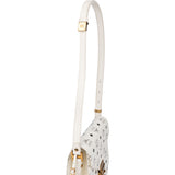 MCM White Visetos Monogram Patricia Crossbody Bag