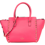 Valentino Garavani Neon Pink Leather Rockstud Handbag