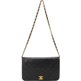 Chanel Quilted Lambskin 24K Gold Single Flap Shoulder Bag