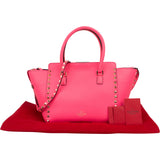 Valentino Garavani Neon Pink Leather Rockstud Handbag