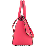 Valentino Garavani Neon Pink Leather Rockstud Handbag