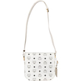MCM White Visetos Monogram Patricia Crossbody Bag