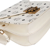 MCM White Visetos Monogram Patricia Crossbody Bag