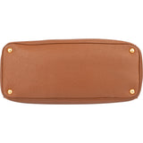 Prada Brown Calfskin Vitello Handbag