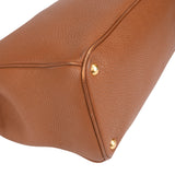 Prada Brown Calfskin Vitello Handbag