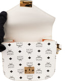 MCM White Visetos Monogram Patricia Crossbody Bag