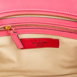 Valentino Garavani Neon Pink Leather Rockstud Handbag