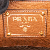 Prada Brown Calfskin Vitello Handbag